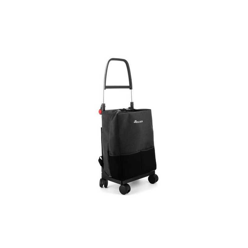 Mochila carro ROLSER 4 ruedas plegable 27l negro Tweed T-shop
