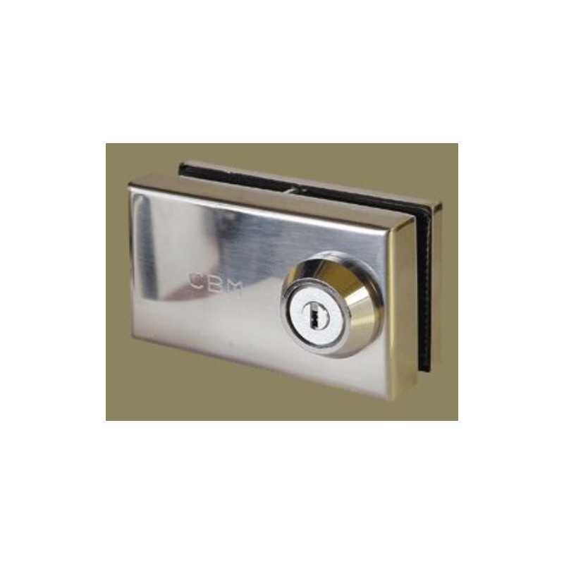 Cerradura CBM para cristal 1/2 a latonado URA 01-T