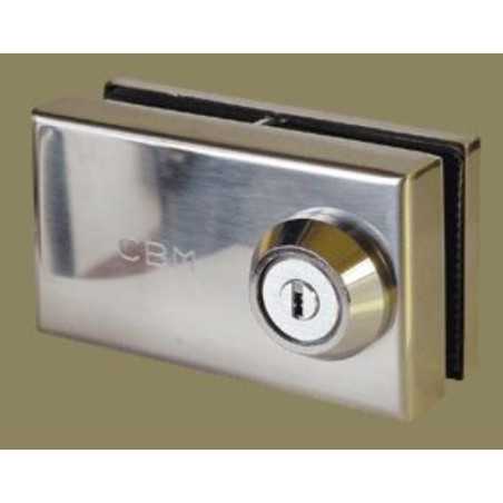 Cerradura CBM para cristal 1/2 a latonado URA 01-T