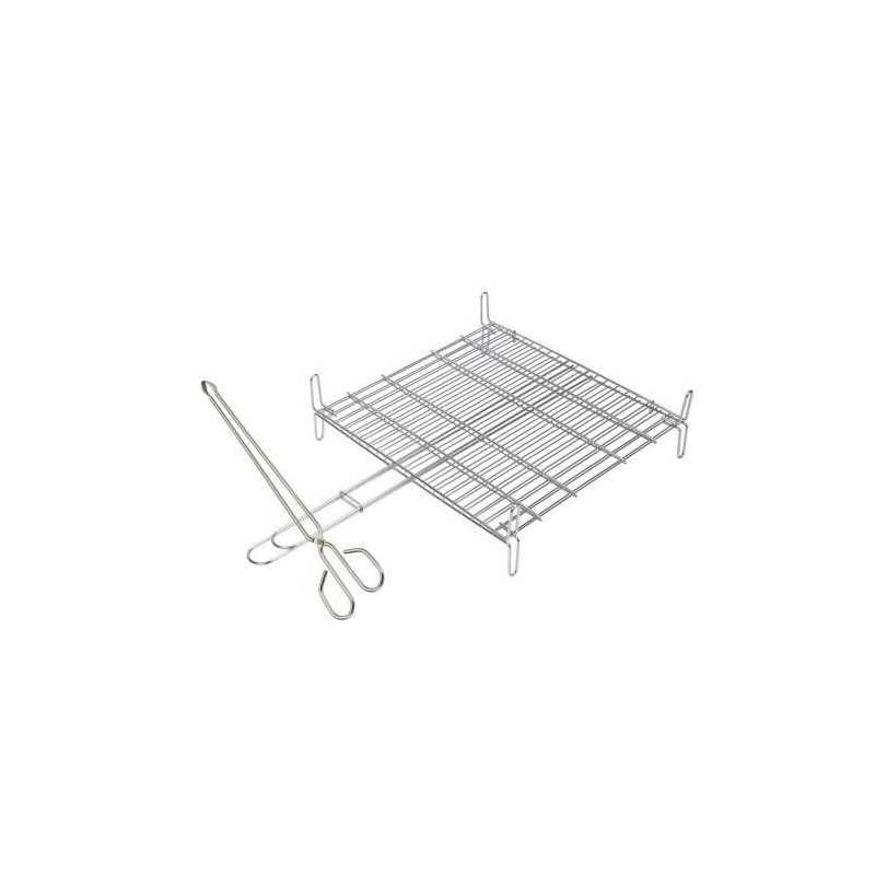 Parrilla doble inoxidable SAUVIC 18/8 40x45cm. 2685