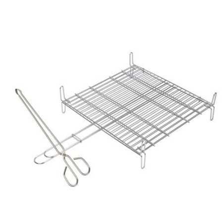 Parrilla doble inoxidable SAUVIC 18/8 40x45cm. 2685