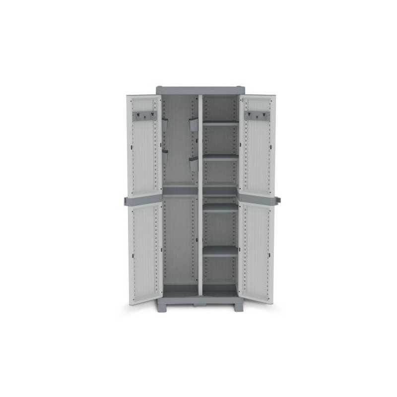 Armario JOBGAR de resina Wave escobero gris 181x70x43cm