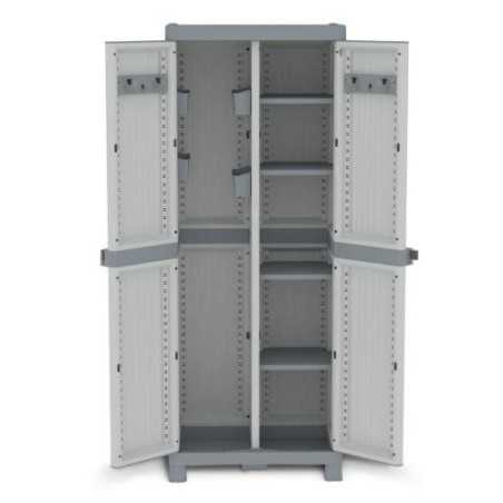 Armario JOBGAR de resina Wave escobero gris 181x70x43cm