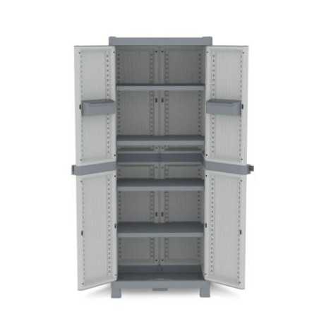 Armario JOBGAR de resina Wave alto gris 181x70x43cm