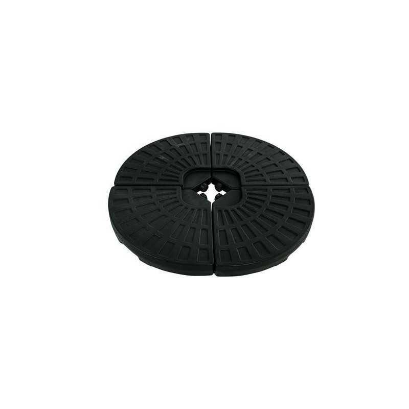 Pie parasol plastico rellenable 52l. negro PIEDPA030