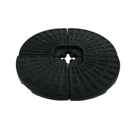 Pie parasol plastico rellenable 52l. negro PIEDPA030