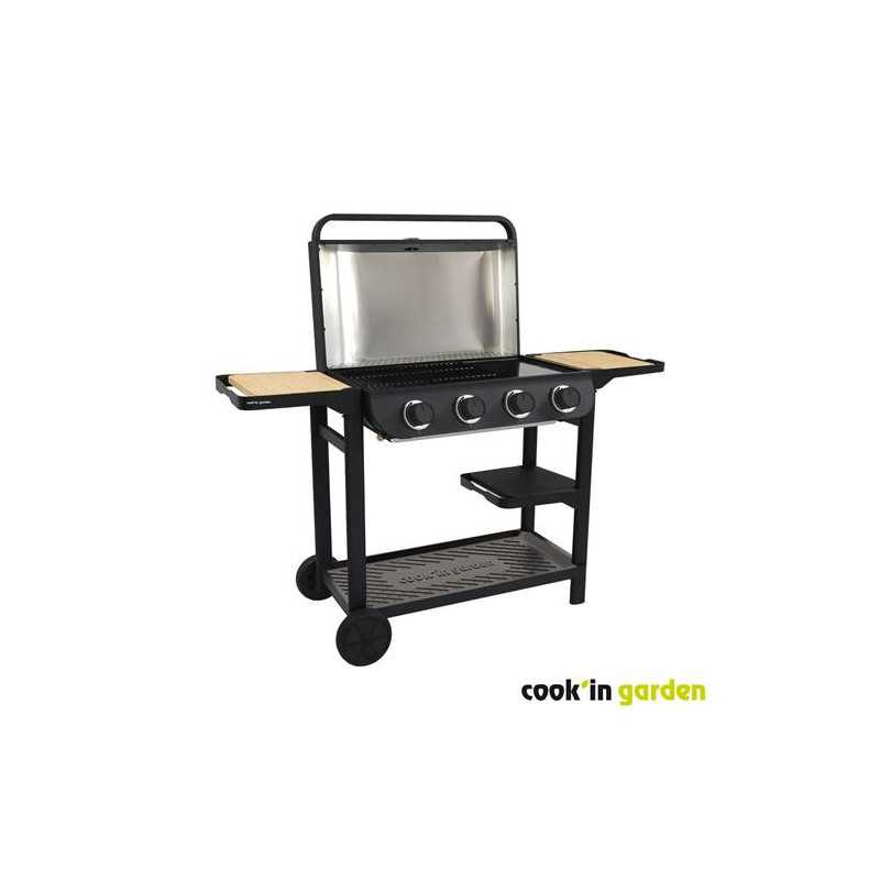 Barbacoa gas COOK IN GARDEN con plancha Flavo 76SC con carro AM084T
