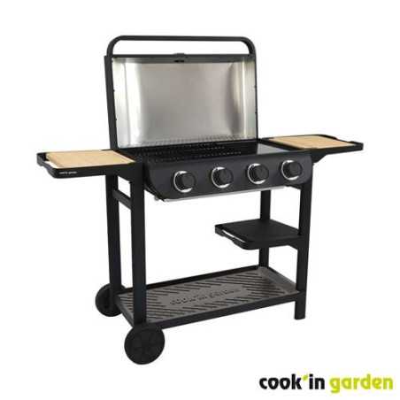 Barbacoa gas COOK IN GARDEN con plancha Flavo 76SC con carro AM084T