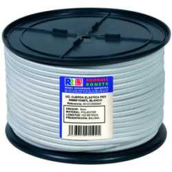 Cuerda elastica ROMBULL poliester 8 mm. blanca 100 m.
