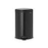 Cubo de basura BRABANTIA pedal negro 20l Newicon 114106