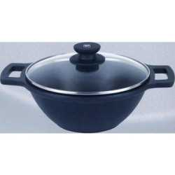Cacerola concava BRA aluminio fundido con tapa 28 cm. Induccion