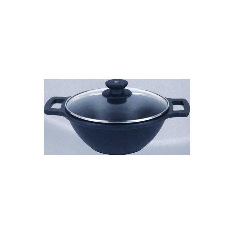 Cacerola concava BRA aluminio fundido con tapa 32 cm.induccion
