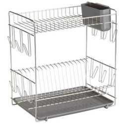 Escurreplatos grande SAUVIC inoxidable gris 90980