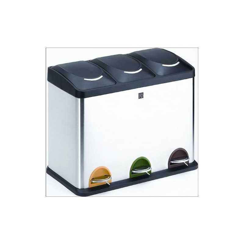 Cubo reciclaje IRIS 3 compartimentos 45 l. 2399-I