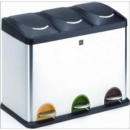 Cubo reciclaje IRIS 3 compartimentos 45 l. 2399-I