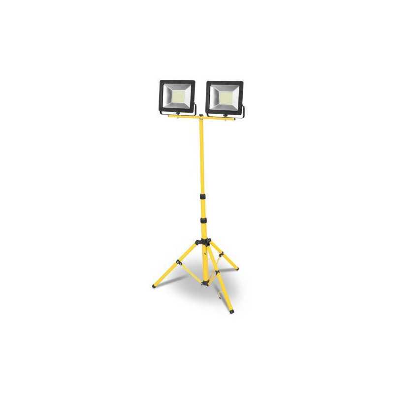Proyector led MATEL 2x50w. luz fria tripode 5m. 29997