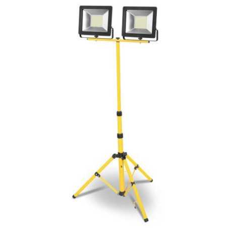Proyector led MATEL 2x50w. luz fria tripode 5m. 29997