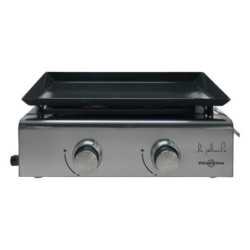Plancha gas VITROKITCHEN acero inoxidable 2 fuegos PG210IB