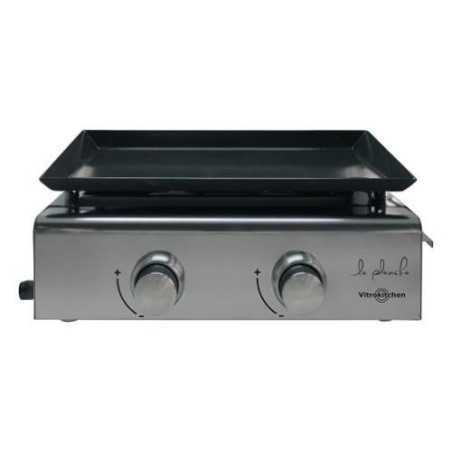 Plancha gas VITROKITCHEN acero inoxidable 2 fuegos PG210IB