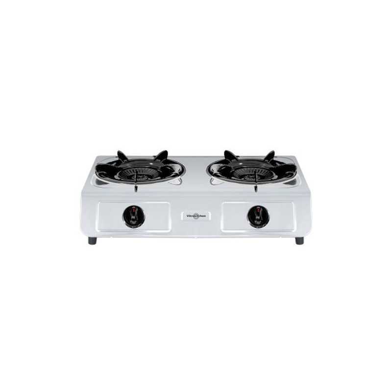 Hornillo gas VITROKITCHEN natural 2 fuegos inox 265IN