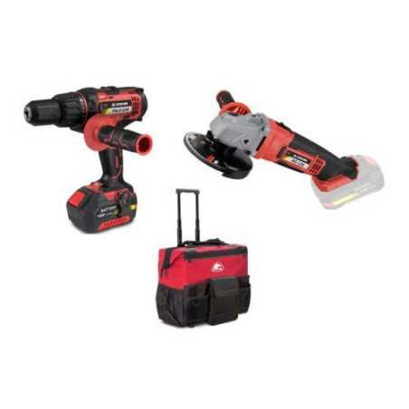 Taladro atornillador STAYER 18v PBl2124PK amoladora + trolley