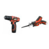 Taladro atornillador STAYER 12v pbl122cpk + sierra sable SSL12