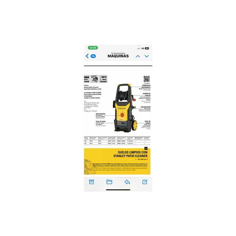 Hidrolimpiadora STANLEY 150 bares SPW22E