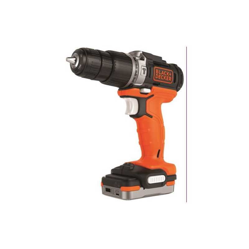 Taladro percutor BLACK & DECKER 12 v. 10 mm. BDCHD12S1-XJ