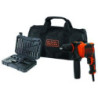 Taladro percutor BLACK & DECKER 710w portabrocas 13mm + accesorios
