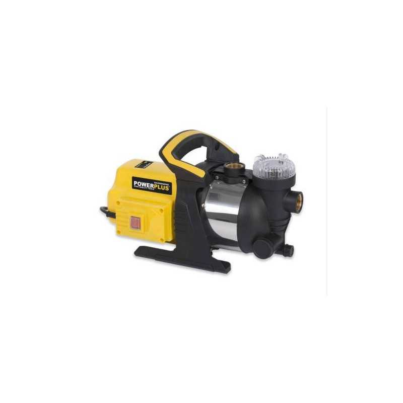 Bomba de jardín POWERPLUS 1000w anillo inox aguas limpias