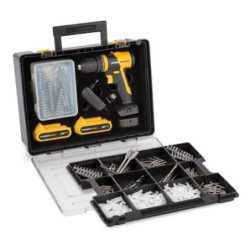 Taladro atornillador POWERPLUS impacto 20v + bat. + carg. + acc. POWXB10070