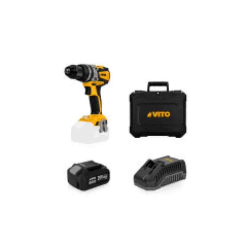 Taladro VITO brushless 20v+ 4ah + cargador 20v + caja BMC