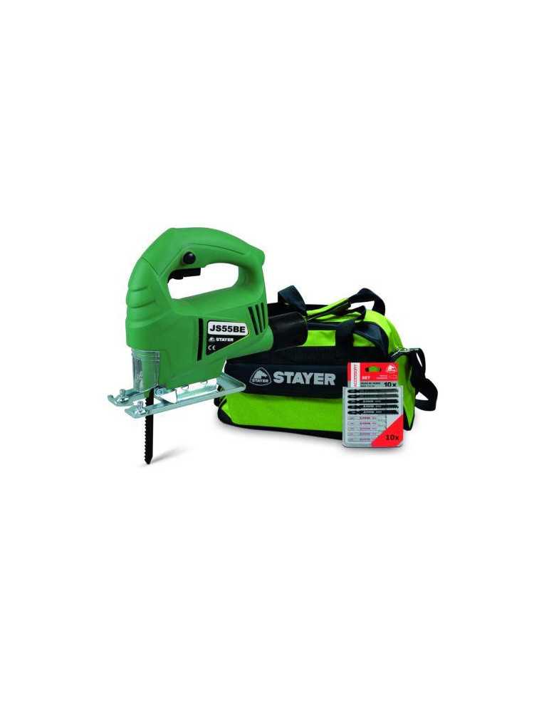 Sierra calar STAYER 450 w. + hojas + bolsa JS55BE