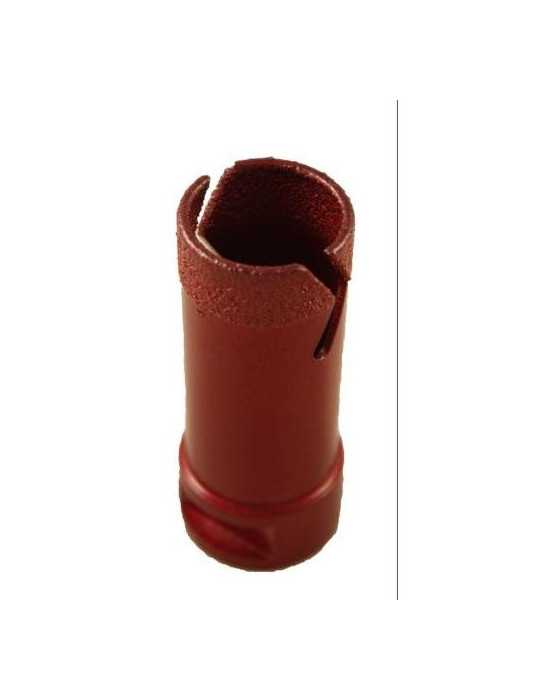 Corona diamante MUSSOL roja M-14 para porcelanico 30 mm