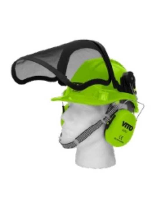 Casco seguridad VITO con proteccion facial y auricular