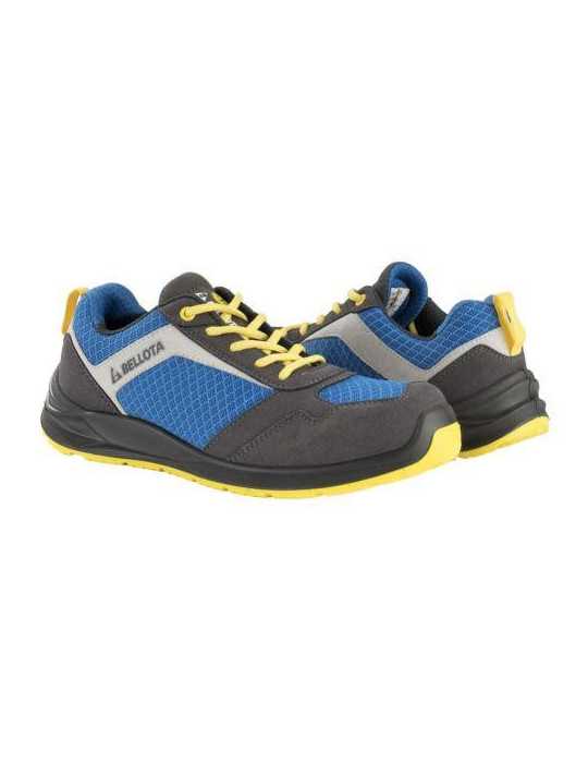 Zapato seguridad BELLOTA S1P Flex azul-amarillo talla 38