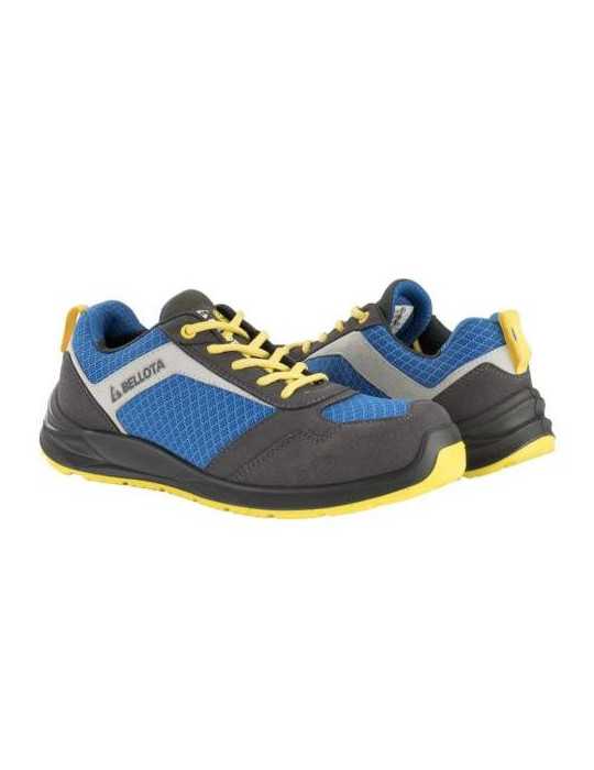 Zapato seguridad BELLOTA S1P Flex azul-amarillo talla 44