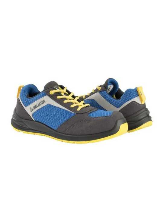 Zapato seguridad BELLOTA S1P Flex azul-amarillo talla 45