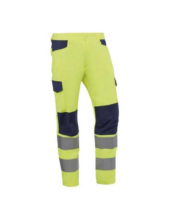 Pantalon JUBA alta visibilidad bicolor amarillo/marron Makati HV745 talla S