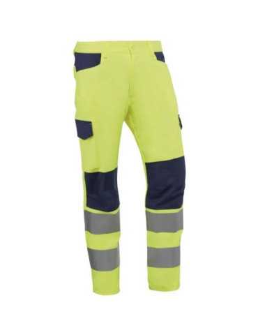 Pantalon JUBA alta visibilidad bicolor amarillo/marron Makati HV745 talla M