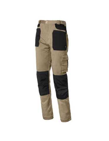 Pantalon ISSALINE 8730c stretch beig / negro talla xs