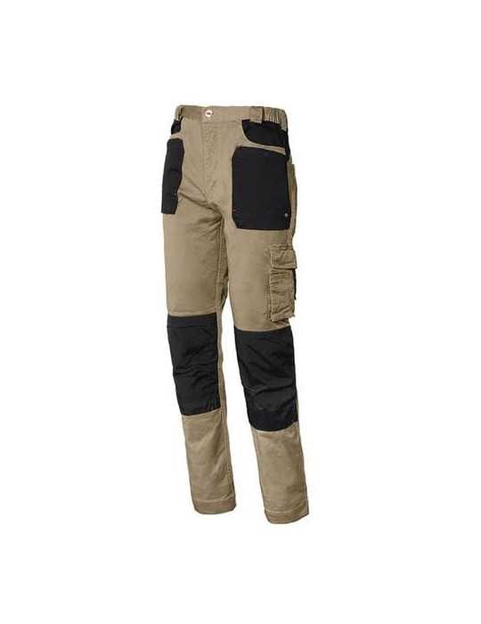 Pantalon ISSALINE 8730c stretch beig / negro talla xs