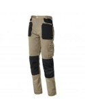 Pantalon ISSALINE stretch en caja beige/negro talla M 8730B