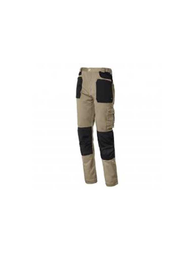 Pantalon ISSALINE stretch en caja beige/negro talla 3XL 8730B