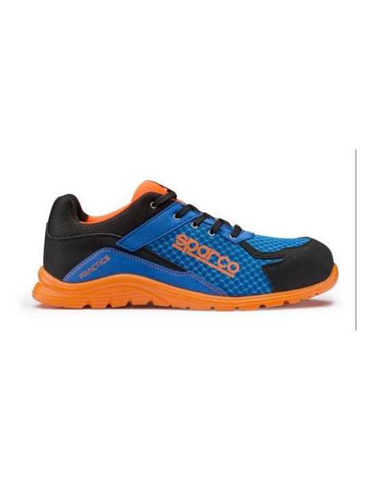 Zapato seguridad SPARCO S1P Practuce Azaf azul/naranja talla 38
