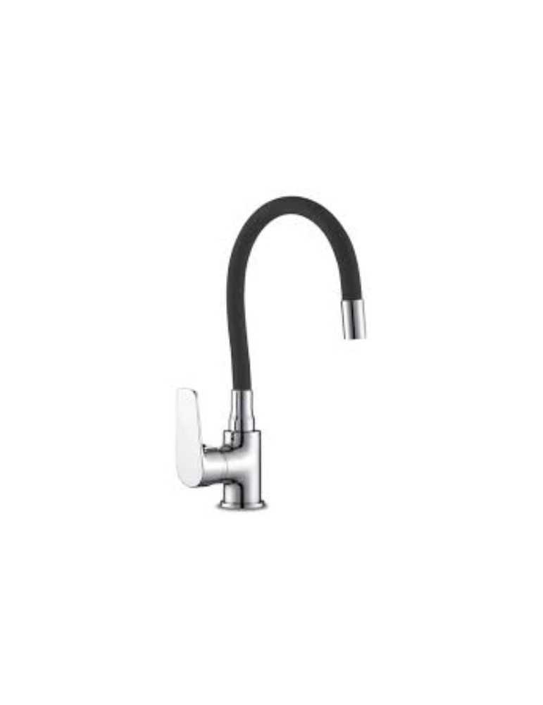 Monomando fregadero MATEL goma flexible negro Java