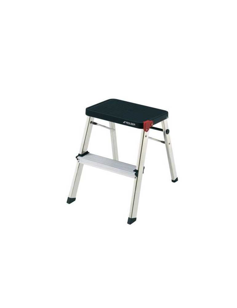 Taburete ROLSER M/2 negro 2 peldaños MD2001