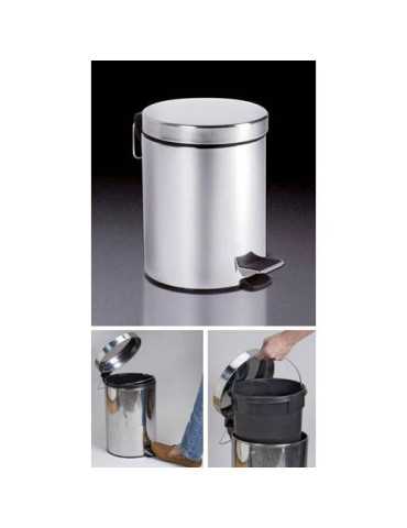 Cubo con pedal METALTX inoxidable 20 l. 29x45 cm. 298324