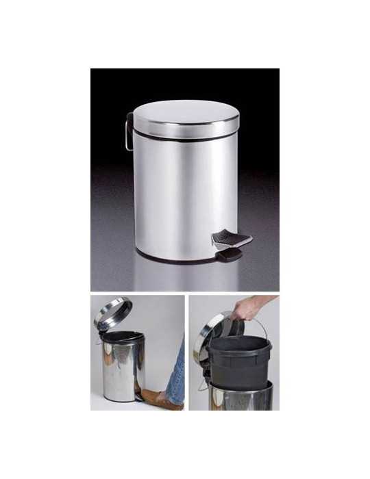 Cubo con pedal METALTX inoxidable 20 l. 29x45 cm. 298324
