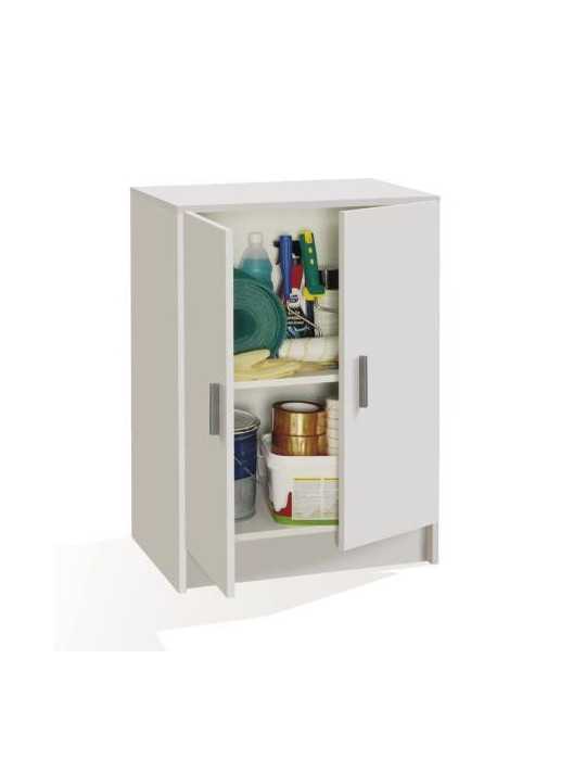 Armario FORES BRICO multiusos bajo 2 puertas blanco 005149O